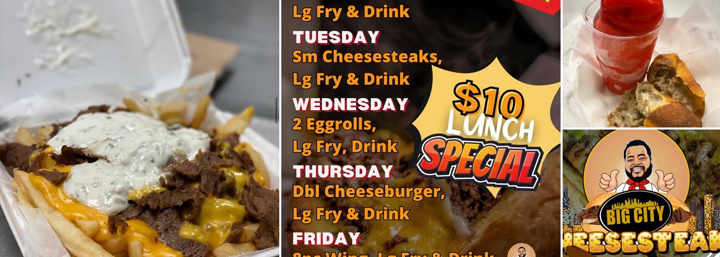 BigCity CheeseSteaks Menu
