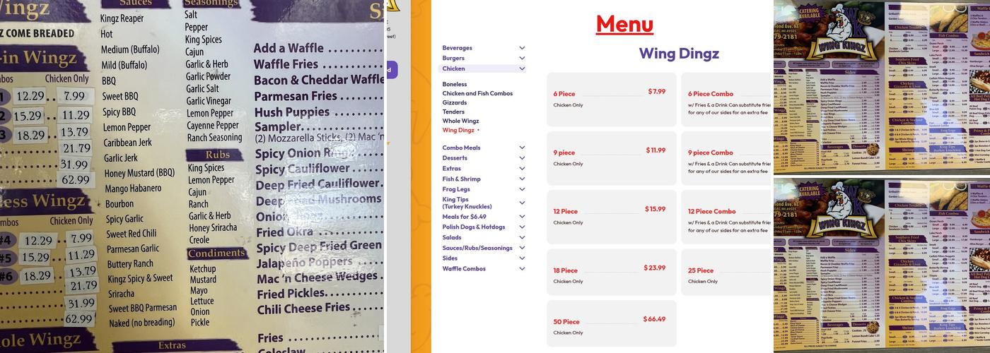 Wing Kingz Menu