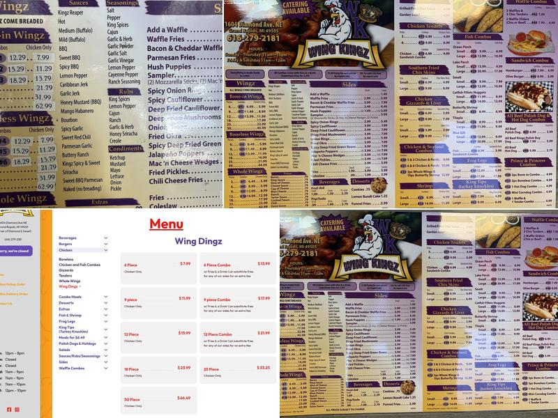 Wing Kingz Menu