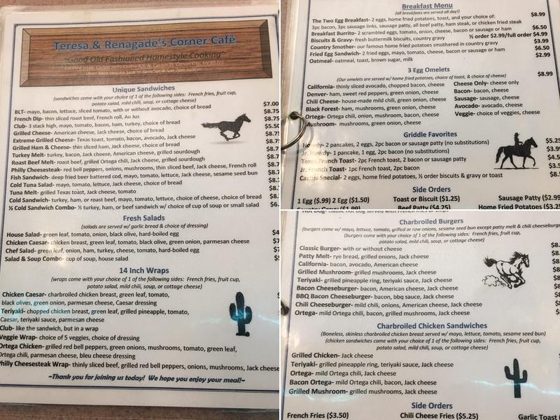 Cactus Jack's Senator Club Menu