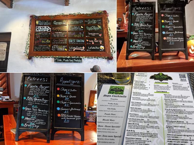 Hops Brewery Menu