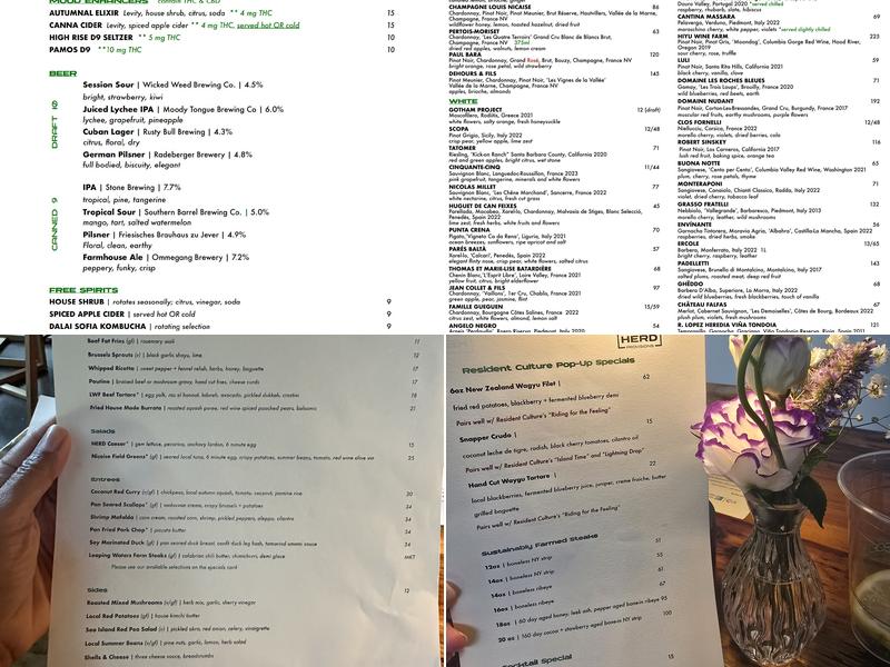 Herd Provisions Menu