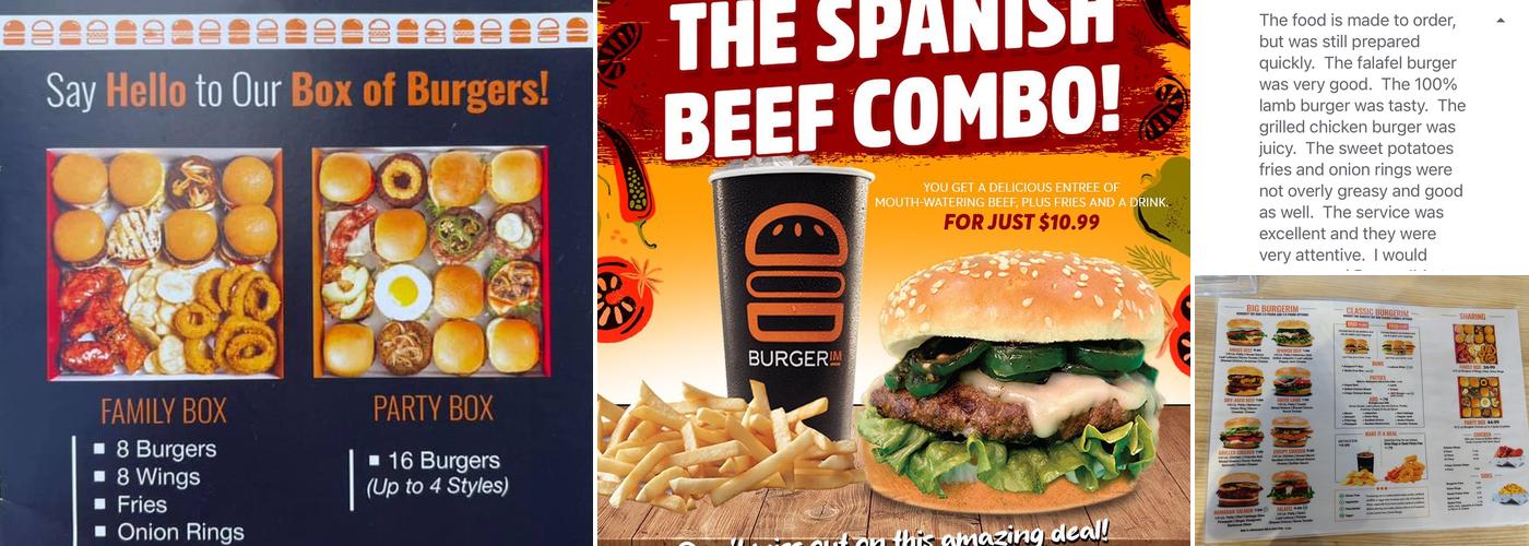 Burgerim Clermont Menu