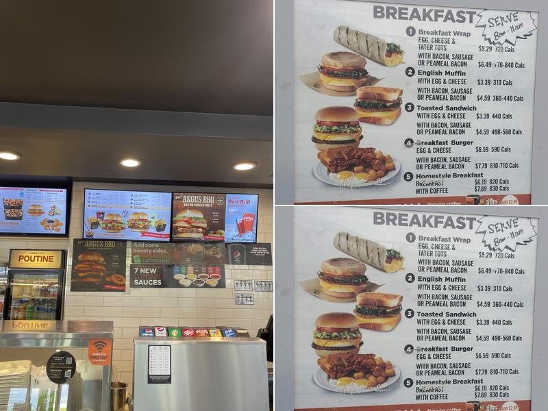 Harvey's Menu