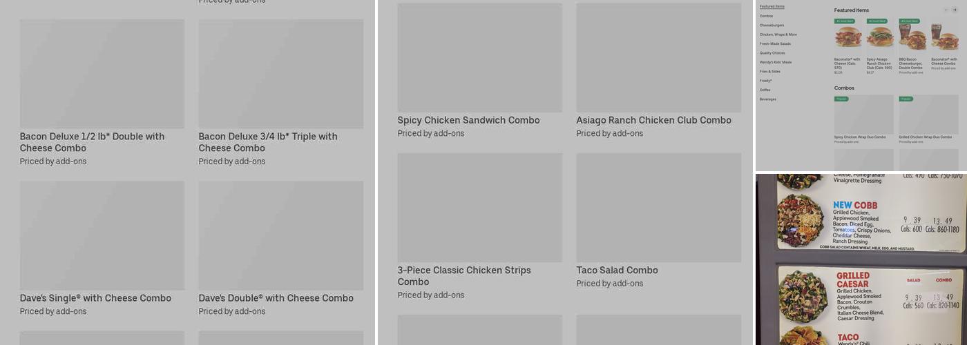 Wendy's Menu