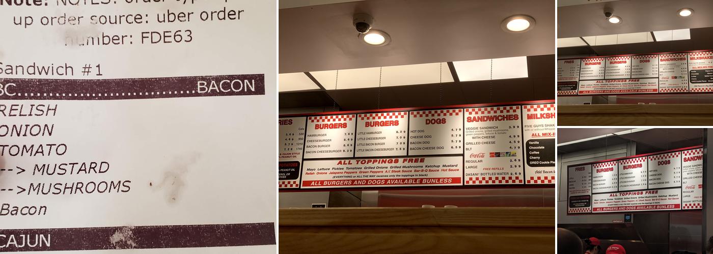 Five Guys Menu