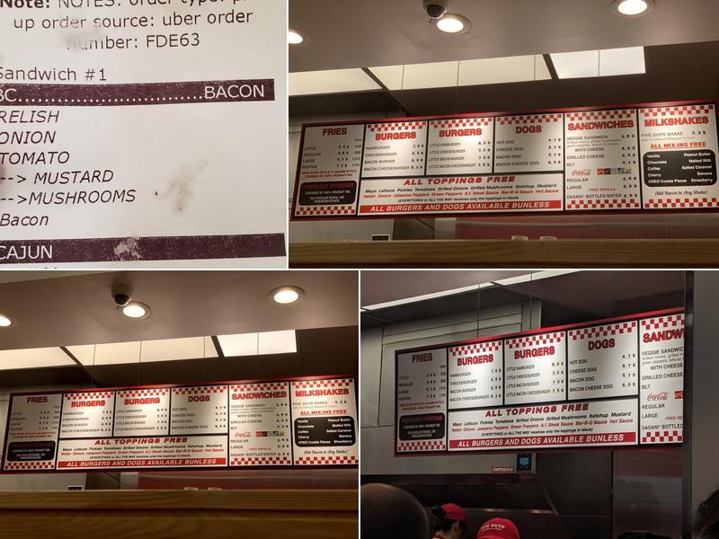 Five Guys Menu