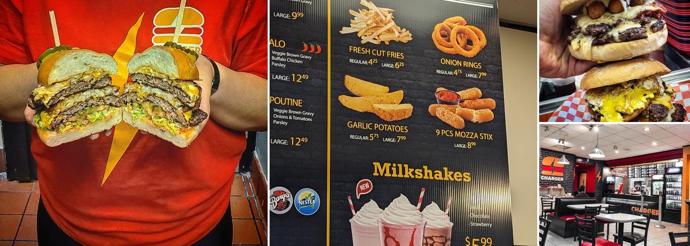 Charger Gourmet Burger & poutine Menu