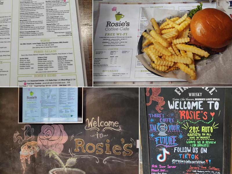 Rosie's Coffee Cafe Menu