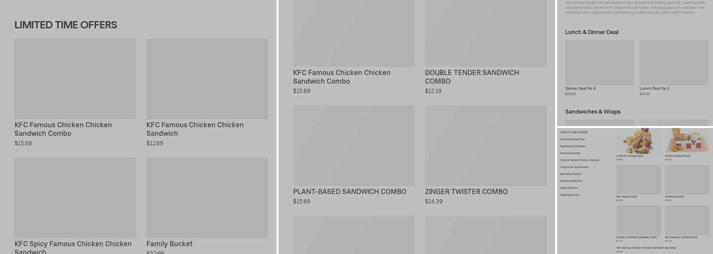 KFC Menu