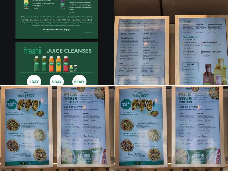 Freshii Menu
