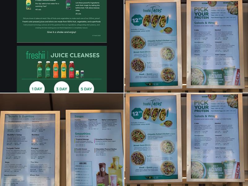 Freshii Menu