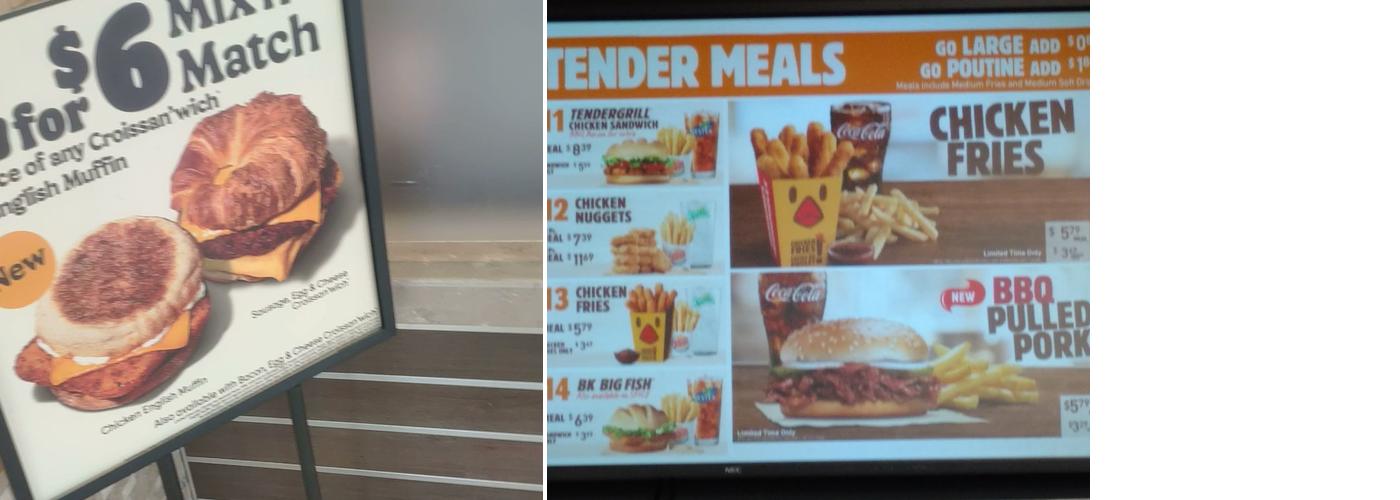 Burger King Menu
