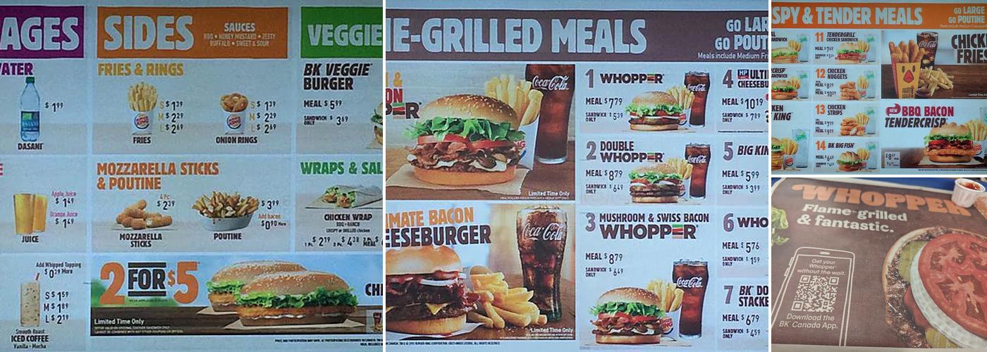 Burger King Menu