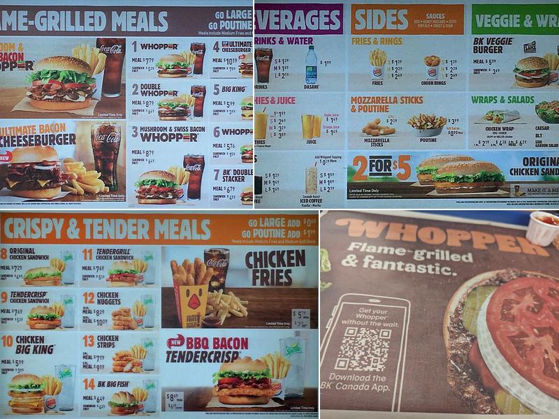 Burger King Menu