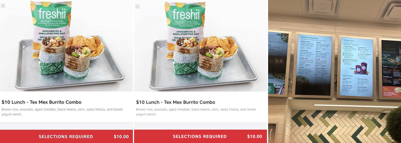 Freshii Menu