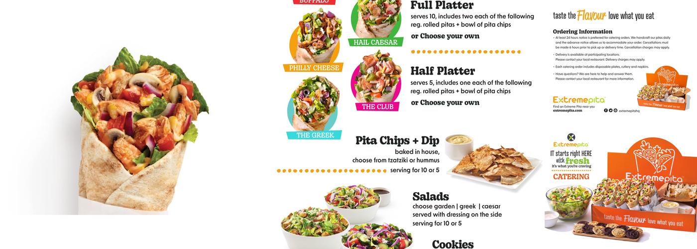 Extreme Pita Menu