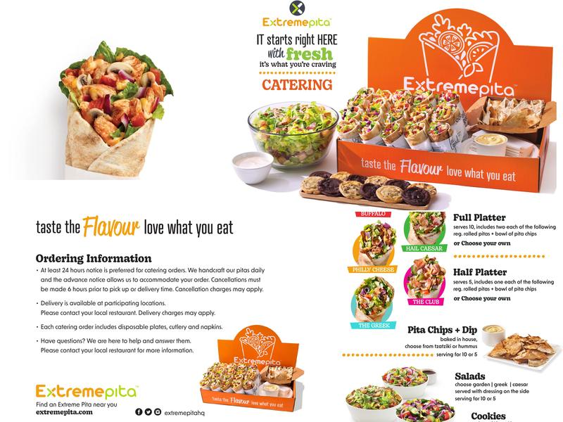 Extreme Pita Menu