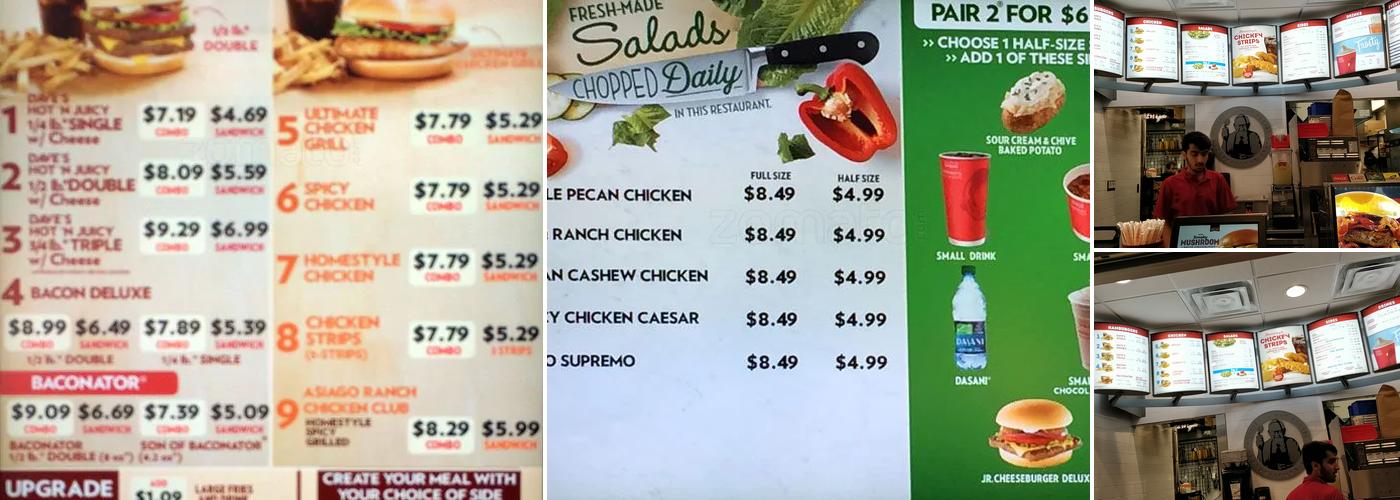 Wendy's Menu