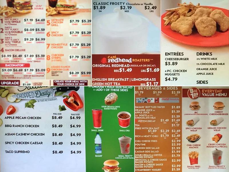 Wendy's Menu