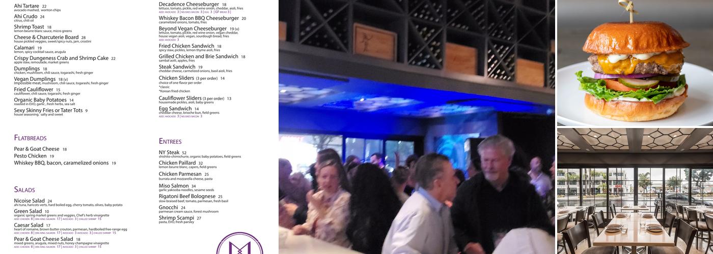 Decadence Menu