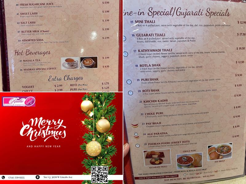 Radhe Sweets and Catering Menu