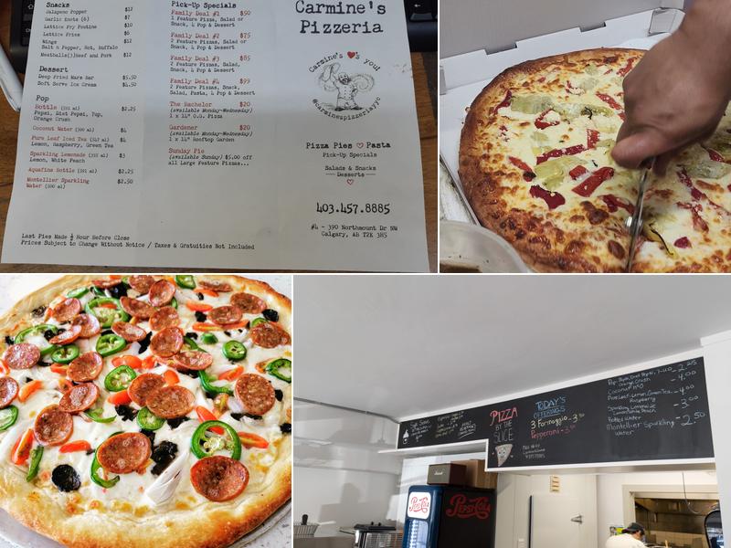 Carmine's Pizzeria- Authentic New York Style Pizzas Menu