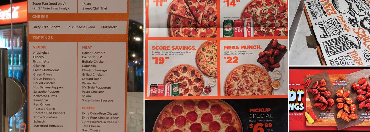 Pizza Pizza Menu