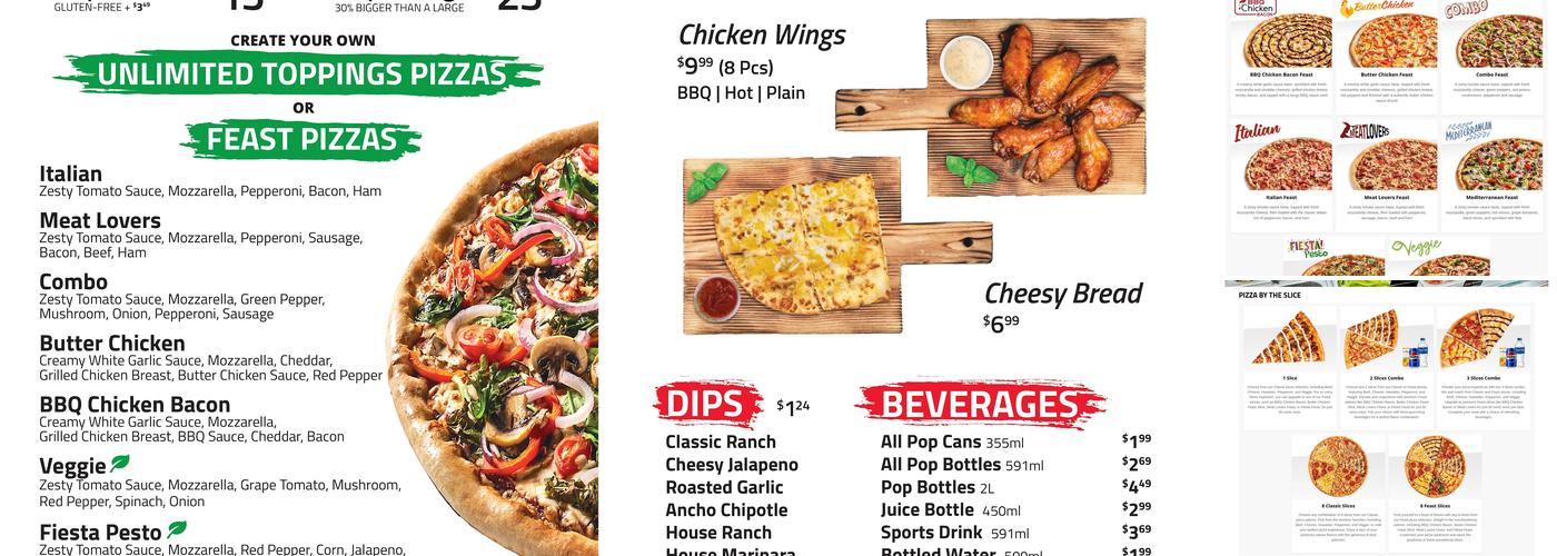Freshslice Pizza Menu