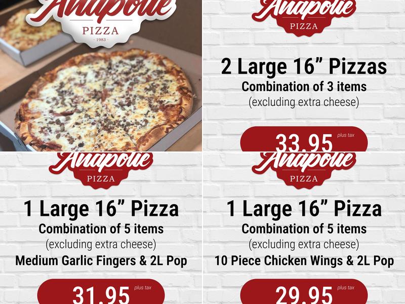 Anapolie Pizza Menu