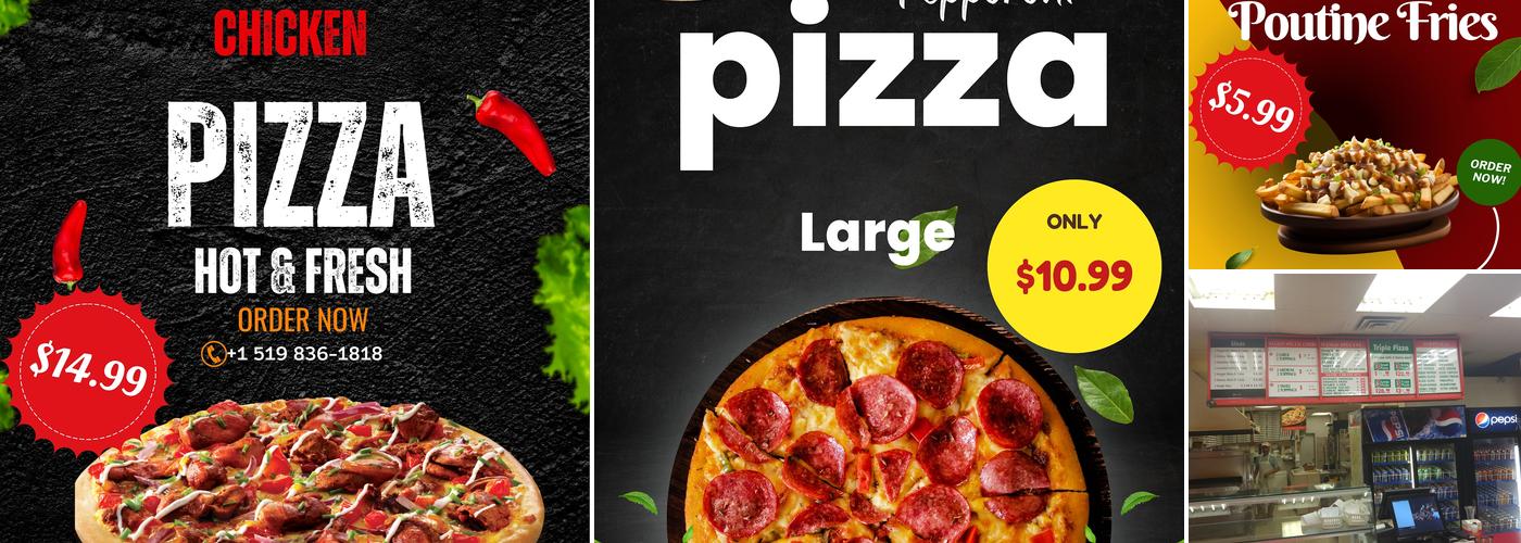 Jumbo 3 For 1 Pizza and Wings Menu