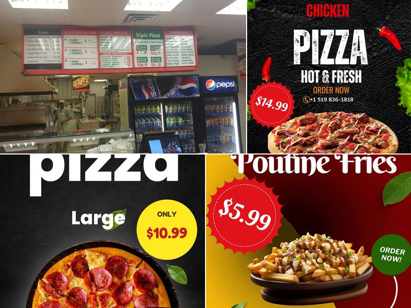 Jumbo 3 For 1 Pizza and Wings Menu