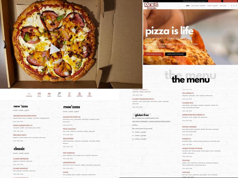 Moe's Pizza Co. Menu