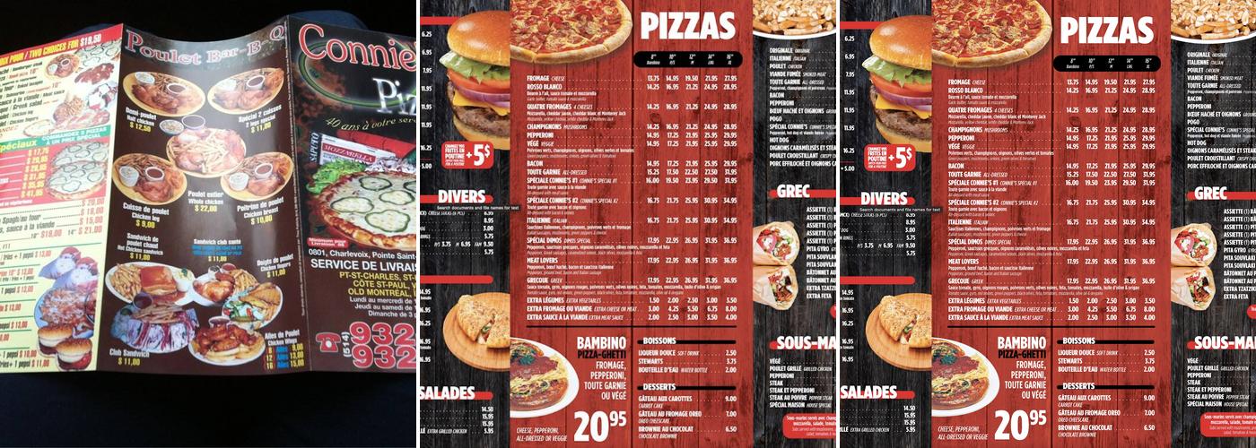 Connie's Pizza Menu