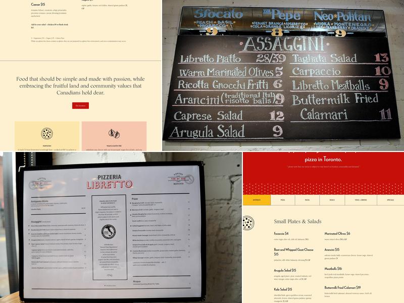 Pizzeria Libretto - Danforth Menu