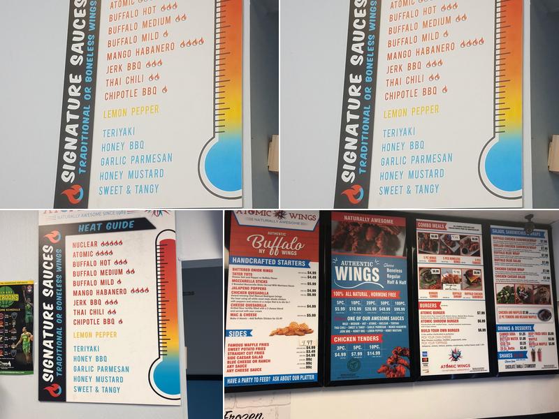 Atomic Wings Menu