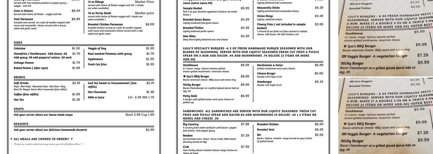 Lulu's Kitchen Menu
