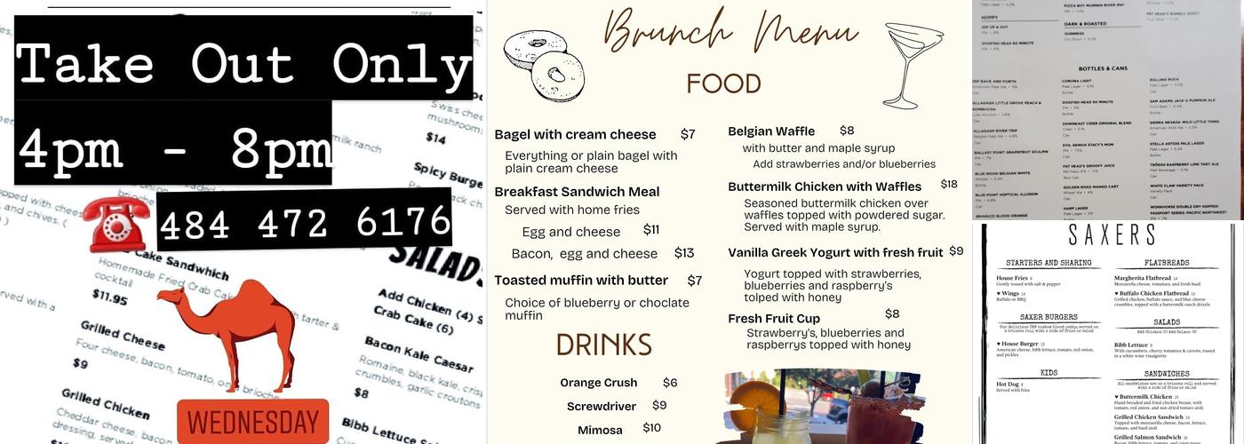 Saxers Pub Menu