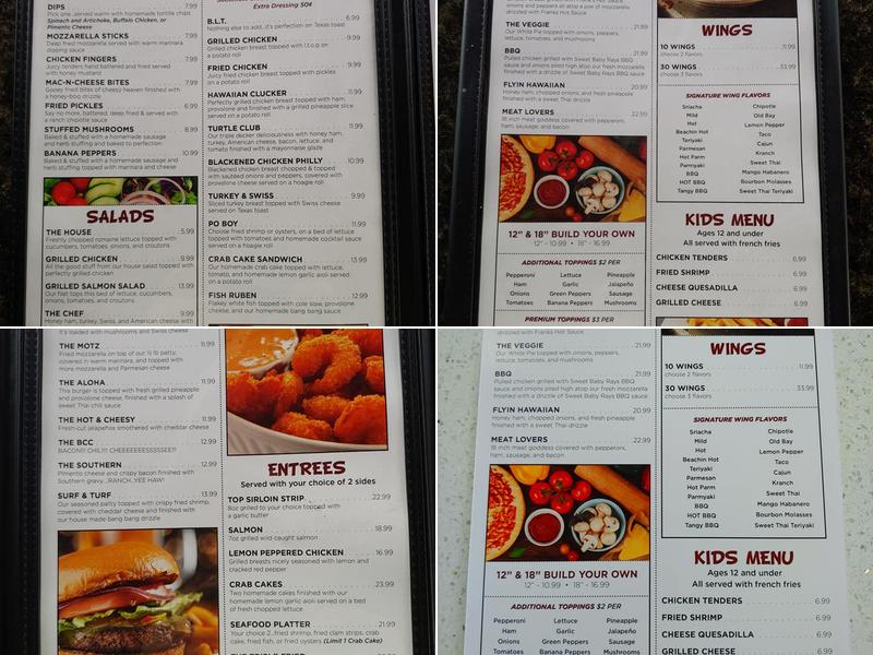 The Toasted Turtle Menu