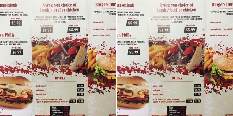 Philly Steak Express Menu