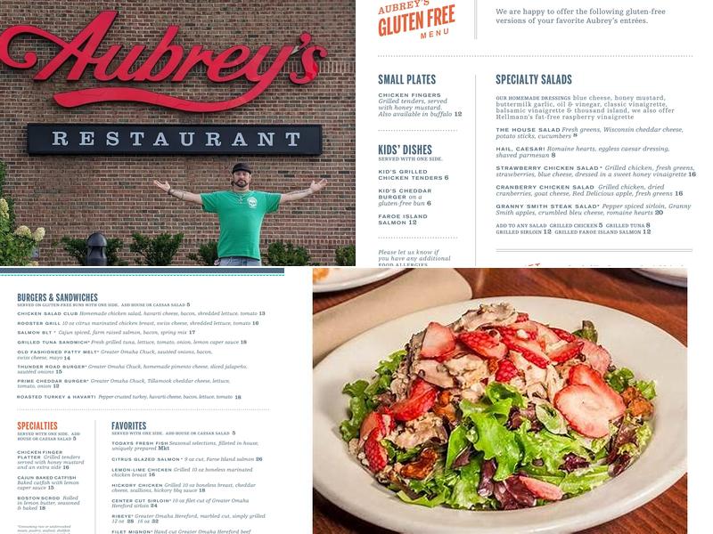 Aubrey's Menu