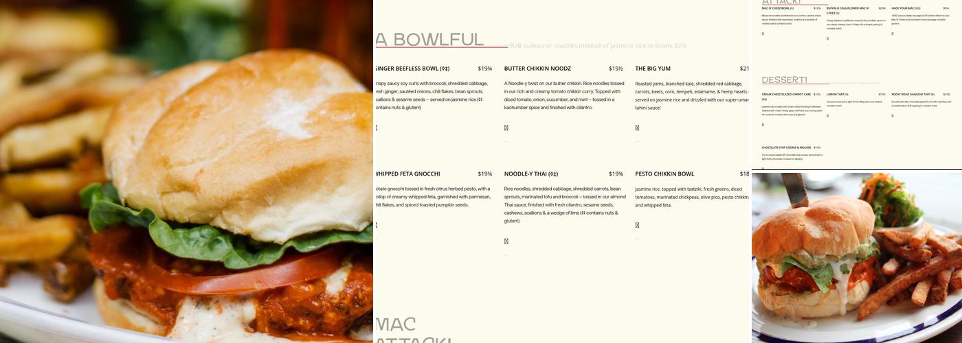 MeeT in Yaletown Menu