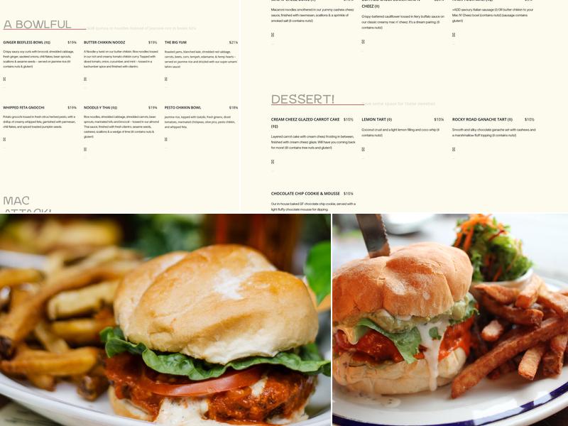 MeeT in Yaletown Menu