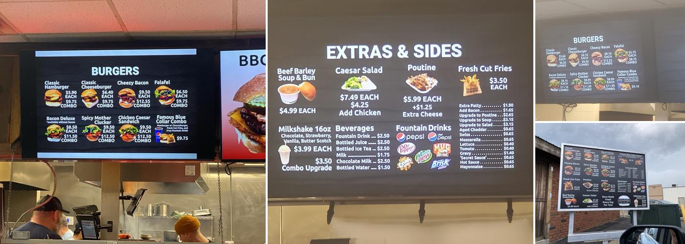 Prospector Burger Barn Menu