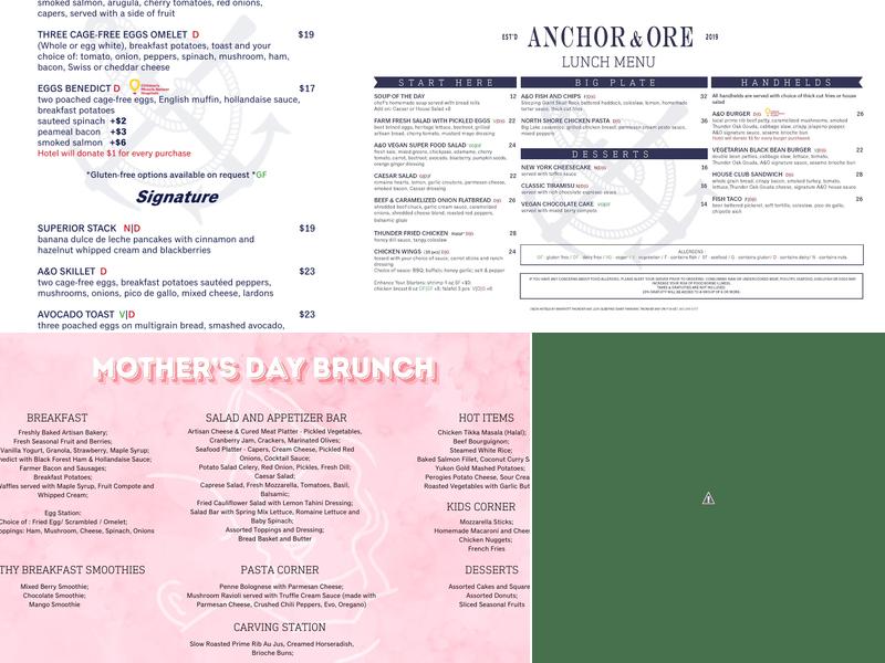 Anchor & Ore Menu