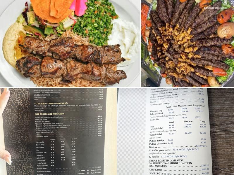 Jerusalem Grill Langley Menu