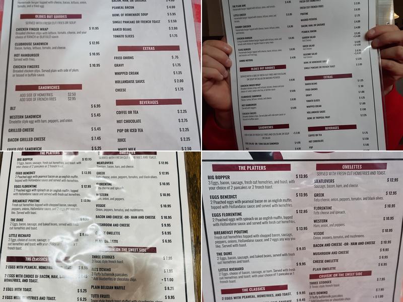 East Side Diner Menu