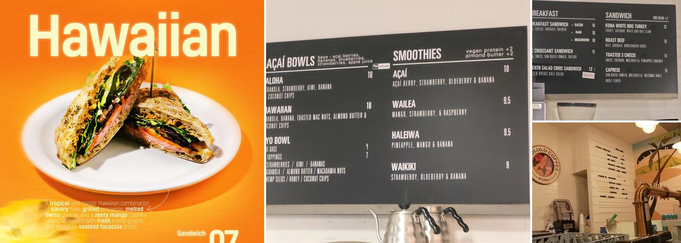 Honolulu Coffee Menu