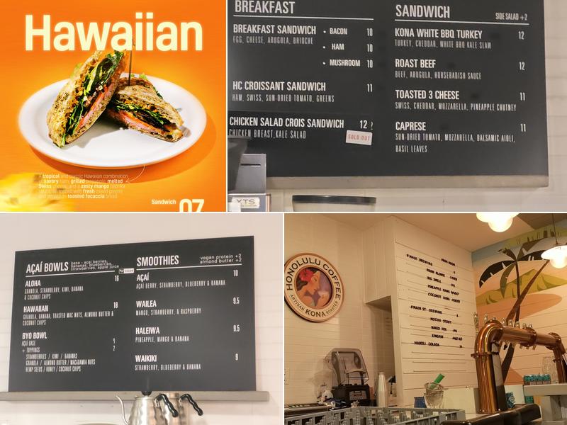 Honolulu Coffee Menu