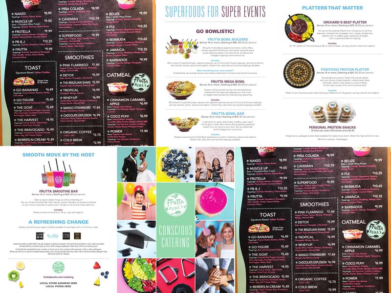 Frutta Bowls Menu